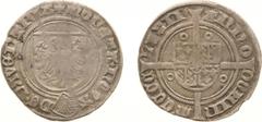 Overijsselse Steden - Deventer Stedelijke muntslag - Witpenning 1472 (Romeins jaartal) (Lev. III-58 / vdCh. 17.19 / FD 24) - VZ Wapen met adelaar en schuin geplaatst wapentje van Oversticht / KZ Wapen