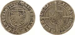 Overijsselse Steden - Deventer Stedelijke muntslag - Witpenning 1472 (Romeins jaartal) (Lev. III-58 / vdCh. 17.19 / FD 24) - VZ Wapen met adelaar en schuin geplaatst wapentje van Oversticht / KZ Wapen