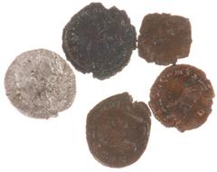Ancient coins in lots Ancient coins in lots - A lot with Antoniniani: Victorinus (RIC 112), Postumus (RIC 54), Gallienus, Salonina, Tetricus I and II - totally 6 coins in avg. VF/XF