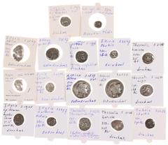 Ancient coins in lots Ancient coins in lots - An interesting and mixed collection of Greek silver coins: 4 x Tetradrachm Athens (2 x old style and 2 x new style), a Tetrobol of Euboia, a Hemidrachm of