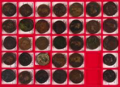 Ancient coins in lots Ancient coins in lots - An collection of Roman Sestertii: Drusus (1), Claudius (2), 1 with 2 countermarks), Galba (1), Julia Titi (1), Domitianus (3), Traianus (3), Hadrianus (5)