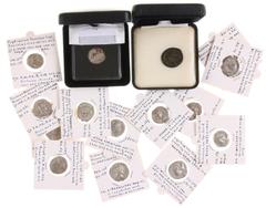 Ancient coins in lots Ancient coins in lots - A small collection of Roman Denarii: Elagabalus, Sept. Severus (2x), Sev. Alexander (3x), Traianus (DIVVS PATER TRAIAN), Ant. Pius (DIVVS), Caracalla (2x)