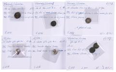 Ancient coins in lots Greek coinage - A small collection of Greek coins: 2 x AR Stater of Aegina (turtle), 2 x AE bronze of the Thessalian League (S. 2237) and 3 coins of Thessaly / Larissa (an AR Dra