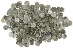 Ancient coins in lots Ancient India - Indo-Scythians - A large and interesting lot with AR/billon drachms: Azilises, c.57-35 BC, King mounted with spear / city deity, (Senior type 56 ); Azes (I&II), c