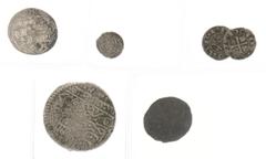 World Coins (boxes) Arabian Empires - Ottoman Empire, Murad II AR akçe, Edirne, AH834; Mustafa II AR kurush or zolota (19.55 g.) Istanbul, AH1106; added: Crusader States Bohemond III billon denier, he