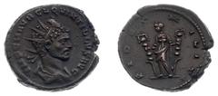 Ancient coinage Roman Imperial Coinage - Quintillus (270) - AE Antoninianus (Rome, 4.76 g) - IMP C M AVR CL QVINTILLVS AVG Radiate and draped bust right / FIDES MILIT (!) Fides standing left, holding 
