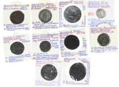 Ancient coins in lots Roman coinage - A small collection of Roman Greek coins: an AR Drachm of Traianus (Caesarea), a Tetradrachm of Trebonianus Gallus (Antioch), an Alexandrian Tetradrachm of Antonin