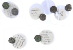 Arabian Empires - Parthian, Eastern Iran, local rulers of Merv and Khorasan. Uncertain ruler (Sanabares-type), AE drachm (3.45, 3.06, 2.83, 3.39, 3.70, 3.98 & 2.83 g.). AD 160-175. Many different mint