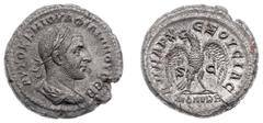 Ancient coinage / Roman Imperial Roman Imperial Coinage - Philippus I Arabs (244-249) - Seleucis and Pieria / Antiochia - AR Tetradrachm (AD 244, 13.31 g) - Laureate and draped bust right / Eagle with