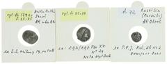 Ancient coins in lots / Celtic Celtic coinage - A small lot celtic coins: 3 x AR Unit including an Obol of Massilia and an Iceni unit - totally 3 pieces in avg. VF+.