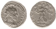Roman Imperial Coinage Aemilianus (253) - AR Antoninianus (Rome July-September AD 253, 4.93 g) - IMP AEMILIANVS PIVS FEL AVG Radiate, draped and cuirassed bust right / VICTORIA AVG Victory advancing l
