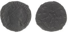 Collection Jeroen van der Meulen Vabalathus (268-272) - AE Antoninianus (Antioch c. March-May 272, 2.28 g) - IM C VHABALATHVS AVG Radiate, draped and cuirassed bust right / IVENVS Hercules standing ri