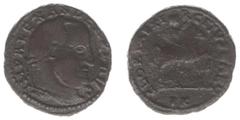 Collection Jeroen van der Meulen Domitius Alexander of Carthage (308-310) - AE Follis (Carthage c. 308-310, 5.11 g) - IMP ALEXANDER PF AVG Laureate head right / GLORIA EXERCITVS KART Alexander radiate
