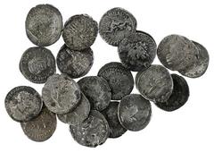 Ancient coins in lots - Roman coinage Roman coinage - A small collection of Roman Denarii: 3 x Marcus Aurelius, 3 x Traianus, 3 x Hadrianus, 3 x Julia Domna, Augustus (CL CAESARES), Tiberius (PONTIF M