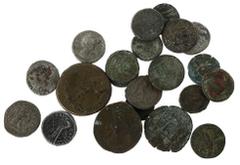 Ancient coins in lots - Miscellaneous Miscellaneous - A mixed lot with several ancient coins: 2 Ptolemaic bronzes (appr. 43 and 44 g.), 2 Ptolemaic Tetradrachms, 9 several Alexandrian (Roman) bronzes 