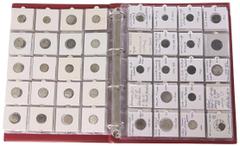 Spanish Netherlands and Dutch Provincial coinage - lots Album met koperen en zilveren munten Noordelijke en Zuidelijke Nederlanden 15e-18e eeuw wo. Penningen, Duiten Deventer, Groningen, Thorn, Utrech