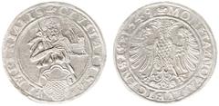 World Coins (single lots) Deutschland - Staaten - Lübeck - Taler 1549, mark of mayor Anton von Stiten (KM104, Sch.1823, Dav.9405) - Obv: St. John holding lamb / Rev: Double-headed eagle - 28.70 g. - c