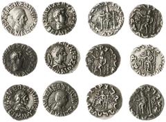 Ancient coinage / The Indo-Greek and Scythian Kingdom The Indo-Greek Kingdom - Hermaios (ca. 90-70 BC) - Hermaeus (90-70 BC) and posthumous Hermaios and imitations - Diademed bust to right / Zeus enth