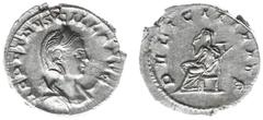 Roman Imperial Coinage Herennia Etruscilla - AR Antoninianus (Rome AD 250, 4,41 g) - HER ETRUSCILLA AVG, diademed and draped bust to right / PVDICITIA AVG, Pudicitia seated left drawing veil from face