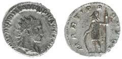 Roman Imperial Coinage Aemilianus (253) - AR Antoninianus (Rome AD 253, 4,32 g) - IMP AEMILIANVS PIVS FEL AVG, radiate, draped and cuirassed bust right / MARTI PROPVGT, Mars standing left with spear i