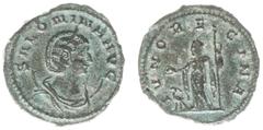 Roman Imperial Coinage Salonina - BI Antoninianus ( Antioch AD 264, 3.31 g) - SALONINA AVG, diademed and draped bust right, crescent behind the shoulders / IVNO REGINA, Juno standing left, holding pat