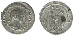 Roman Imperial Coinage Saloninus (258-260) - BI Antoninianus (Uncertain Syrian mint AD 258-60, 4,68 g) - SALON VALERIANVS NOB CAES, radiate and draped bust right / SPES PVBLICA, Saloninus standing lef