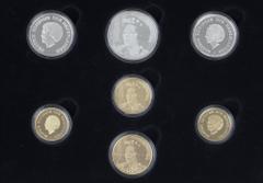 Netherlands Kingdom Koninkrijk NL Beatrix (1980-2013) - Prestigeset 2005 with Netherlands 20 & 50 Euro gold and 10 Euro silver, also Antillen 10 Gulden gold and 5 Gulden silver and Aruba 10 Florin gol