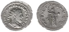 Roman Imperial Coinage Philippus I Arabs (244-249) - AR Antoninianus (Rome AD 248, 3.64 g) - IMP PHILIPPVS AVG, radiate, draped and cuirassed bust right / NOBILITAS AVGG, Nobilitas standing, holding s