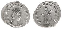 Roman Imperial Coinage Salonina - BI Antoninianus (Rome and Cologne AD 257-59, 3.31 g) – SALONINA AVG, diademed and draped bust right, crescent behind shoulders / VENVS VICTRIX, Venus standing, holdin