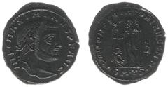 Roman Imperial Coinage Maximinus Daia (305-313) - AE Follis (Thessalonica AD 312, 3.21 g) - IMP C MAXIMINVS P F AVG, laureate bust right / IOVI CONSERVATORI AVGG NN, Jupiter standing, holding Victory 