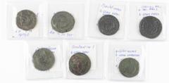 Ancient coins in lots / Roman coinage Special lot of 7 x BI Follis GENIO POPVLI ROMANI: Diocletianus – Alexandria; Maximianus – Rome; Constantius I – Trier; Galerius as Caesar – Lugdunum; Galerius as 