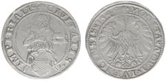 World Coins (single lots) Deutschland - Staaten - Lübeck - Taler 1549, mark of mayor Anton von Stiten (KM104, Sch.1823, Dav.9405) - Obv: St. John holding lamb / Rev: Double-headed eagle - 28.78 g. - c