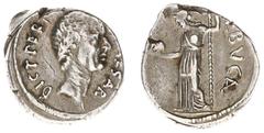 Roman Imperial Coinage Julius Caesar (+44 BC) - As Dictator (49-44 BC) - AR Denarius (Rome February-March 44 BC, 3.88 g) - L. Aemilius Buca, moneyer - DICT PERPETVO CAESAR Laureate head of Julius Caes