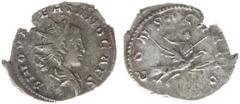 Roman Imperial Coinage Valerianus II (256-258) - BI Antoninianus issue of Valerian I and Gallienus (Cologne AD 258, 2.76 g) – DIVO VALERIANO CAES, radiate and draped bust right / CONSACRATIO, Valerian
