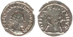 Roman Imperial Coinage Saloninus (258-260) - BI Antoninianus (Antioch AD 258, 3.75 g) – P COR SAL VALERIANVS CAES, radiate and draped bust right / DII NVTRITORES, Jupiter standing, resting on sceptre 