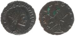 Roman Imperial Coinage Quintillus (270) - BI Antoninianus (Rome AD 270, 2.61 g) – IMP C M AVR CL QVINTILLVS AVG, radiate, draped and cuirassed bust right / PAX AVGVSTI, Pax standing, holding olive-bra