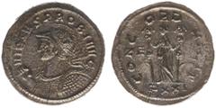 Roman Imperial Coinage Severina (wife of Aurelian) - BI Denarius (Rome AD 274-75, 1.80 g) – SEVERINA AVG, diademed and draped bust right / VENVS FELIX, Venus standing, holding apple? and sceptre, offi