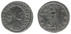 Roman Imperial Coinage Carus (282-283) - BI Antoninianus (Rome AD 282, 3.23 g) - IMP C M AVR CARVS P F AVG, radiate and cuirassed bust right / IOVI VICTORI, Jupiter standing, holding Victory and scept