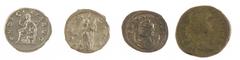 Ancient coins in lots - Roman coinage Ancient coins in lots - Roman coinage - Lot 4 Augusta: 1x Dupondius - Diva Faustina I; 3x Antonioniani - Otacilia Severa, Herennia Etruscilla; Salonina - VF