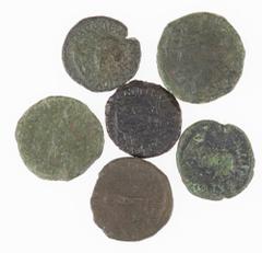 Ancient coins in lots - Roman coinage Ancient coins in lots - Roman coinage - A lot with bronzes from Viminacium: Herennius Etruscus, Gallienus (2), Otacilia Severa, Philippus I Arabs and Valerianus -