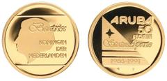 Gold coins - mail bid sale on Monday 14 November Gold coins - mail bid sale - Aruba - 50 Florin 1991 'Status Aparte' - Gold - Proof