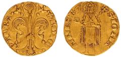 World Coins - Equatorial Guinea to Morocco France - Orange - Raymond IV (1340-1393) - Florin d'or nd., Raymond IV/V (1340-1393) (PdA452, Dupl.2072, Fr.189) - Obv: Large fleur-de-lis; legend: R DIG – P