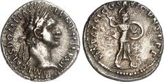 RÖMER RÖMISCHES KAISERREICH. DOMITIANUS, Augustus 81-96. Denar (92/93) 3,35g. Kopf mit Lorbeerkranz n.r. IMP CAES DOMIT AVG - GERM P M TR P XII / IMP XXII COS XVI CENS P P P Minerva propugnatrix schre