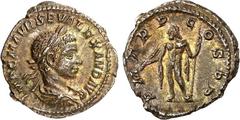 RÖMER RÖMISCHES KAISERREICH. SEVERUS ALEXANDER 222-235. Denar (222) 3,33g. Palliumbüste m. Lorbeerkranz n.r. IMP C M AVR SEV ALEXAND AVG / P M TR P - COS P P Iupiter conservator steht n.l. RIC 5, BMC 