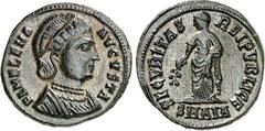 RÖMER RÖMISCHES KAISERREICH. Helena (Hl.), Mutter von Constantinus I. +329. AE-Follis 20/19mm (325/326) 2,66g, Alexandria, 1. Offizin. Büste in Ornat mit Perlenketten und Perlendiademartig geflochtene