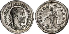 RÖMER RÖMISCHES KAISERREICH. MAXIMINUS I. Thrax 235-238. Denar (235/236) 3,13g. Paludamentbüste m. Lkr. n.r. IMP MAXIMINVS PIVS AVG / PROVIDE-NTIA AVG Providentia steht n.l.; l. Globus. RIC 13, BMC 86