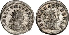 RÖMER RÖMISCHES KAISERREICH. GALLIENUS allein 260-268. Bi-Antoninian (263) 4,14g, Antiochia. Büste mit Panzer und Strahlenkrone n.r. GALLIENVS P F AVG / ROMAE AETERNAE Roma victrix thront n.l. RIC 654