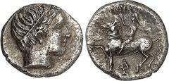 GRIECHEN MAKEDONIEN. KÖNIGREICH. Philippos II. 359-336 v. Chr. Obol (323/315 v.Chr.) 1,72g, Amphipolis. Kopf des Apollon mit Diadem n.r. / FILIPPOU Reiter n.l.; darunter Monogramm. Le Rider Tf. 46, 17