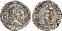RÖMER RÖMISCHES KAISERREICH. SEPTIMIUS SEVERUS 193-211. Denar (206) 3,59g. Kopf mit Lorbeerkranz n.r. SEVERVS - PIVS AVG / P M TR P XIIII COS III P P Annona steht mit Füllhorn und Ährenstrauß v.v., Ko