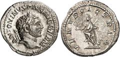 RÖMER RÖMISCHES KAISERREICH. CARACALLA, Augustus 198-217. Denar (216) 3,15g. Kopf m. Lorbeerkranz n.r. ANTONINVS PIVS AVG GERM / VENVS VICTRIX Venus steht mit Victoriola n.l. RIC 311b, BMC 82-85, C. 6